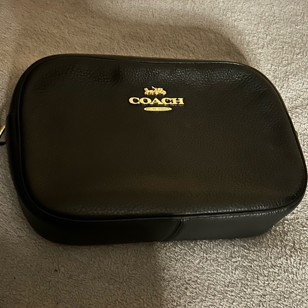 Coach Black Leather Camera Bag